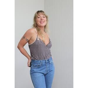 1990's Vintage French Made Passionata Blush Pink Camisole ~ Women's MD LG ~ Y2K